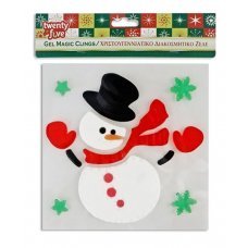 Χριστουγεννιάτικο Ζελέ Τζαμιού Χιονάνθρωπος (19cm)